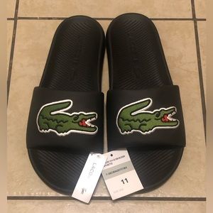 🐊Lacoste Croco Slides NWT🐊